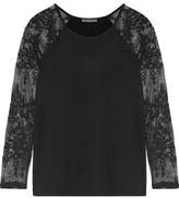 Thumbnail for your product : Tart Collections Caitlin Lace-Paneled Stretch-Modal Jersey Top
