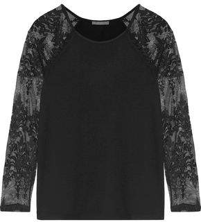 Tart Collections Caitlin Lace-Paneled Stretch-Modal Jersey Top