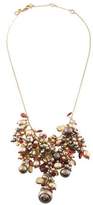 Thumbnail for your product : Alexis Bittar Pearl & Multistone Cluster Bib Necklace Gold Pearl & Multistone Cluster Bib Necklace