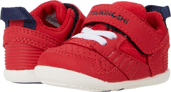 Tsukihoshi B. Racer (Infant/Toddler) Boys Shoes Red/Navy : 3 Infant M, Textile