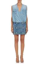 Thumbnail for your product : Balmain WOMEN'S DOUBLE-BREASTED DENIM MINIDRESS