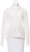 Thumbnail for your product : Theyskens' Theory Semi-Sheer Button-Up Blouse