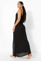 Thumbnail for your product : boohoo Cheesecloth Side Split Beach Maxi Dress