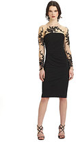 Thumbnail for your product : David Meister Embroidered Illusion Dress