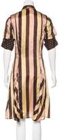 Thumbnail for your product : Jean Paul Gaultier Striped Knee-Length Shirtdress