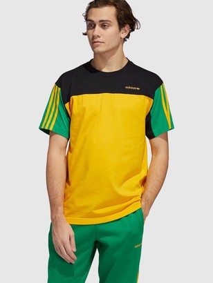 adidas Spirit Us Classics T-Shirt - Green/Black/Yellow - ShopStyle