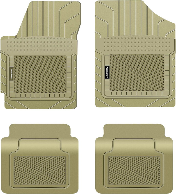 Pants Saver PantsSaver Custom Fit Floor Mats for Jaguar I-Pace SVR 2019-2024 All Weather Protection -4 Piece Set (Tan)- High Raised Border Protection Great for Catching Spills