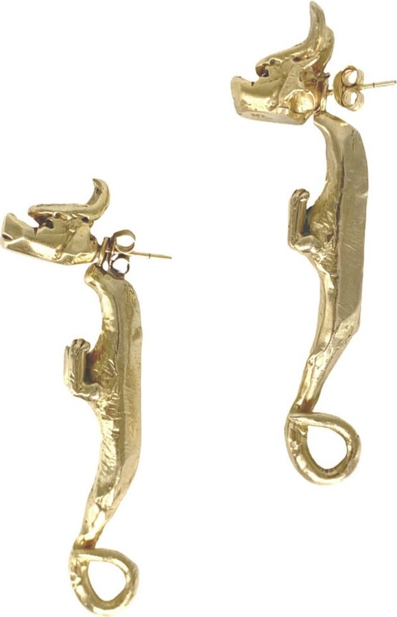 Raxada Cuélebres Earrings Gold Plated