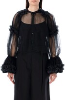 Tulle Blouse With Frills 