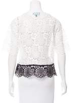 Thumbnail for your product : Cynthia Rowley Floral Guipure Lace Top