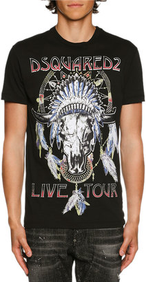 DSQUARED2 Live Tour Logo T-Shirt, Black