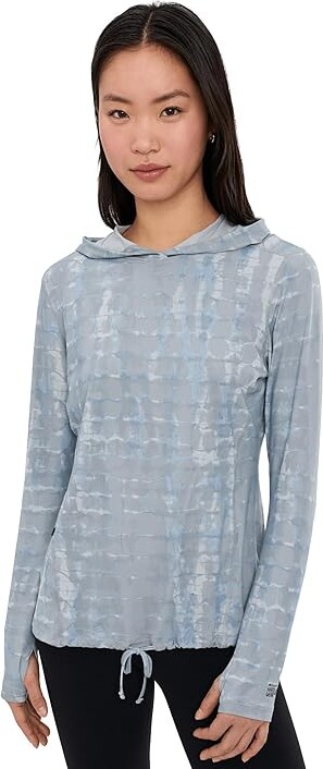 Mountain Hardwear Crater Laketm Long Sleeve Hoody Women's Sweatshirt Glacial Prismatic Print : MD Jersey/Polyester/Elastane