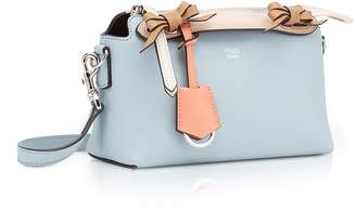 Fendi By The Way Light Blue Leather Small Boston Bag