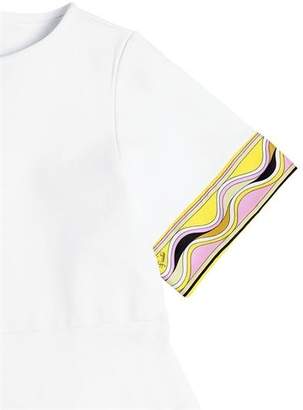 Emilio Pucci Sweatshirt Dress W/ Printed Trim