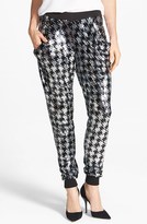 Thumbnail for your product : MICHAEL Michael Kors Houndstooth Sequin Track Pants