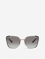 Thumbnail for your product : Prada PR 60XS 07B4K0 metal and mirror-coated square sunglasses