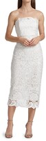 Thumbnail for your product : Badgley Mischka Strapless Lace Sheath Dress