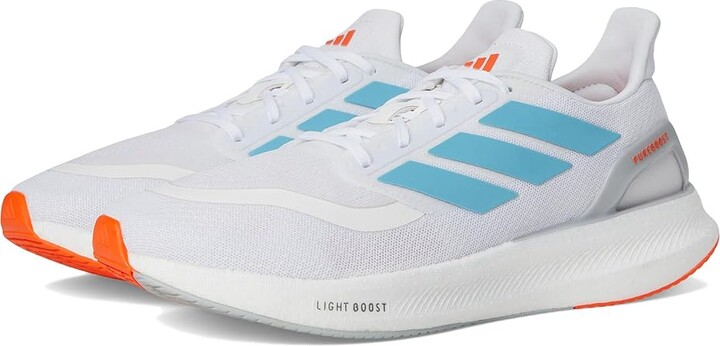 adidas Pureboost 5 Running Shoes Men's Running Shoes White/Preloved Ink/Impact Orange : 10 D - Medium