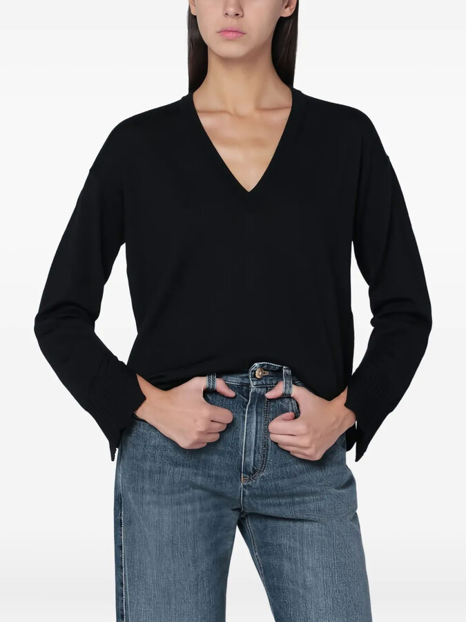 Roberto Collina V-neck cuffed pullover