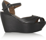 Thumbnail for your product : Marni Leather wedge sandals