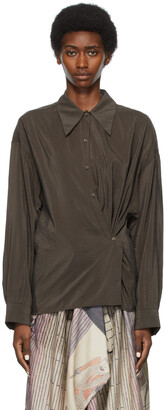 Lemaire SSENSE Exclusive Taupe Twisted Shirt