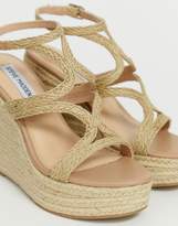 Thumbnail for your product : Steve Madden Sense natural raffia espadrille wedge sandals