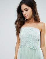Thumbnail for your product : Little Mistress Lace Overlay Bandeau Dress