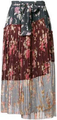 Zimmermann floral print pleated skirt