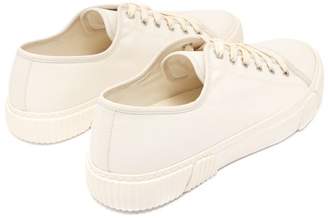 Both - Raised Sole Low Top Canvas Trainers - Mens - White