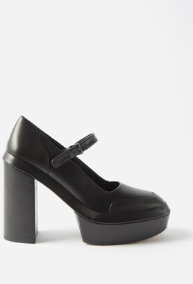 Clergerie Juna Leather Mary Jane Pumps - Black