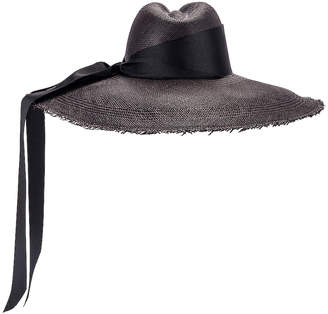 Sensi Panama Hat With Maxi Bow in Black in Black | FWRD