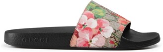 gucci gg blooms supreme slide sandal