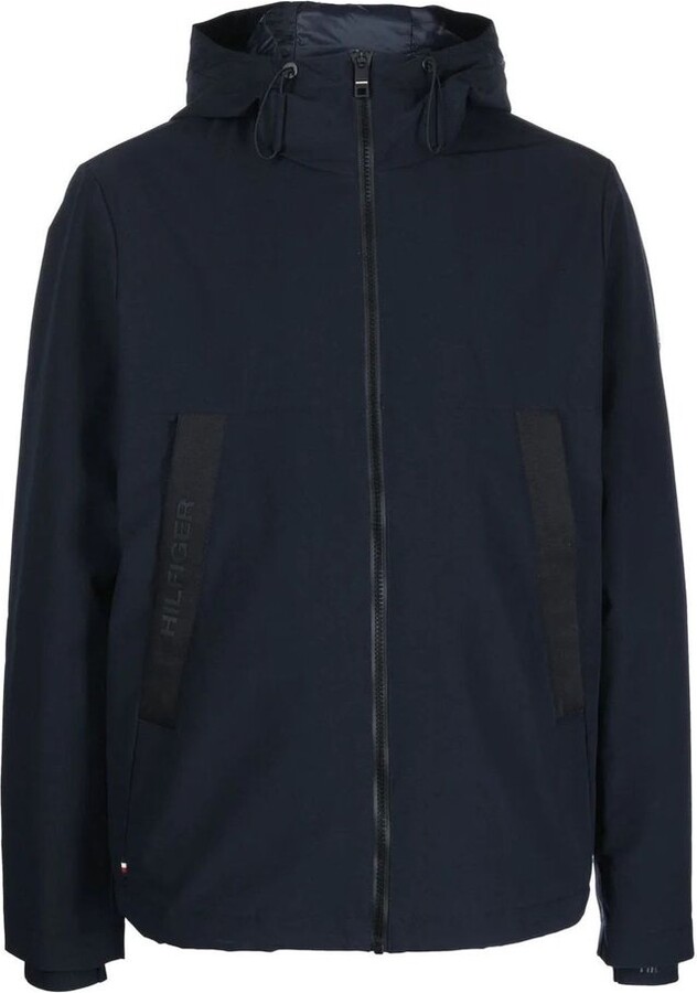 Tommy Hilfiger Drawstring Zipped Hooded Jacket
