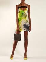 Thumbnail for your product : Prada Crystal-embellished Tie-dye Mini Dress - Womens - Black Green