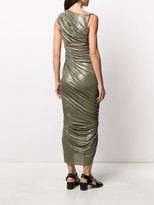 Thumbnail for your product : Rick Owens Asymmetric Ruched Midi Dress