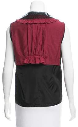 Marc Jacobs Mesh-Trimmed Sleeveless Top