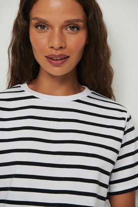 NA-KD Organic Striped Boxy T-Shirt