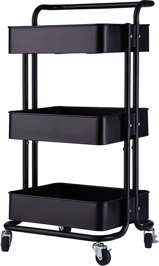 Global Pronex 3Tier Kitchen Utility Cart with Handle and Lockable