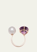 Thumbnail for your product : Stéfère 18k Rose Gold Purple Ring from Terry Collection, Size 6.5 and 7