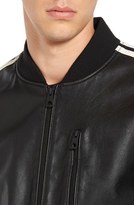 Thumbnail for your product : Black Rivet Men's Faux Leather Bomber Jacket