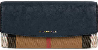 Burberry Porter House Check flap leather wallet