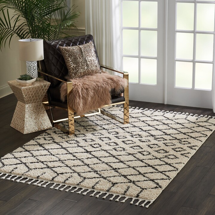 Dunelm Moroccan 1 Shaggy Rug Natural ShopStyle