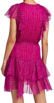 Thumbnail for your product : le superbe Flirt Metallic Stripe Mini Dress