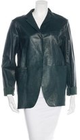 Thumbnail for your product : Marni Leather Notch-Lapel Jacket