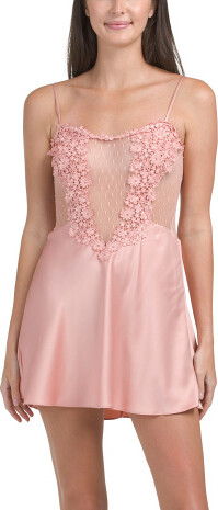 TJMAXX Showstopper Lace Chemise For Women, Nylon/Polyester