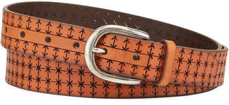 Men's Embossed Leather Belt