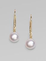 Thumbnail for your product : Mikimoto 18K Yellow Gold 7MM White Akoya Cultured Pearl Earrings