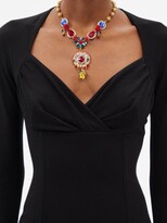 Thumbnail for your product : Dolce & Gabbana Sweetheart-neckline Jersey Midi Dress - Black