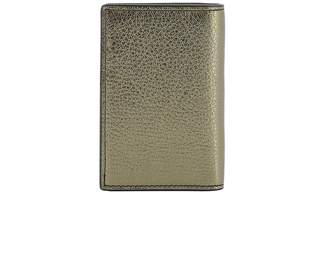 Alexander McQueen Gold Leather Card Holder