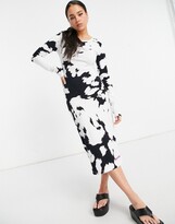 Thumbnail for your product : Finders Keepers Cow Print Midi Dress